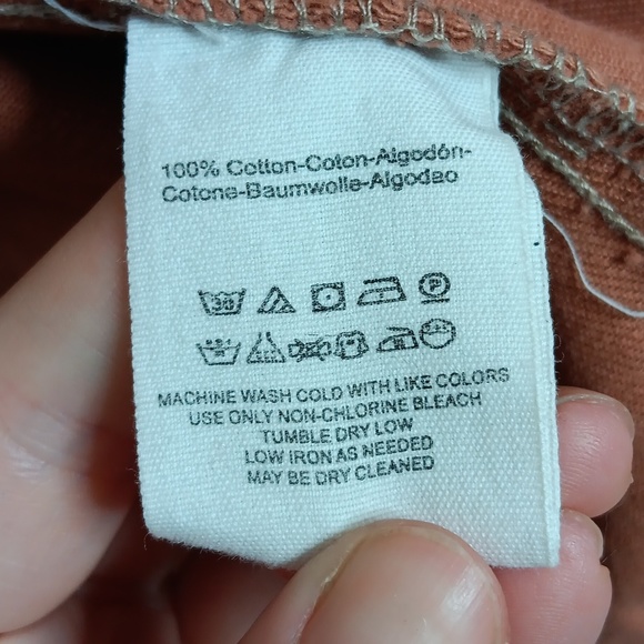 Free People Eisenhower Denim Jacket In Terracotta Size Small - Picture 6 of 8